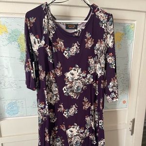 Purple Floral Dress